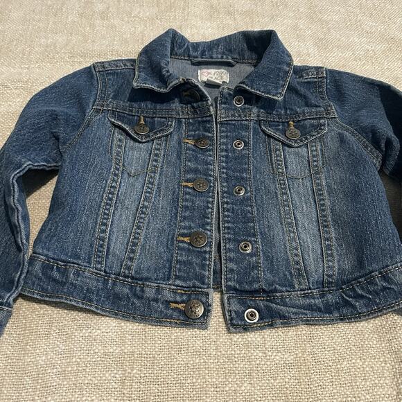 The Childrens Place Denim Jean Jacket, Kids 2T Long Sleeve, Button Up Toddler - Picture 2 of 11